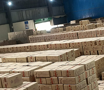 Inventory management in a warehouse